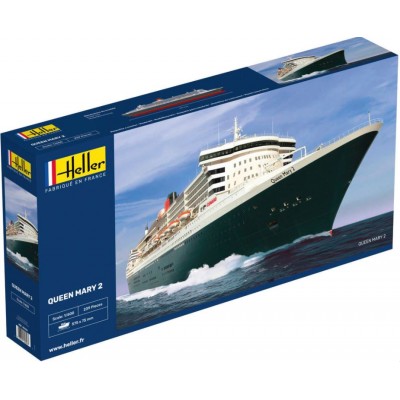 QUEEN MARY 2 ( LENGTH : 57.5 CM ) - 1/600 SCALE - HELLER